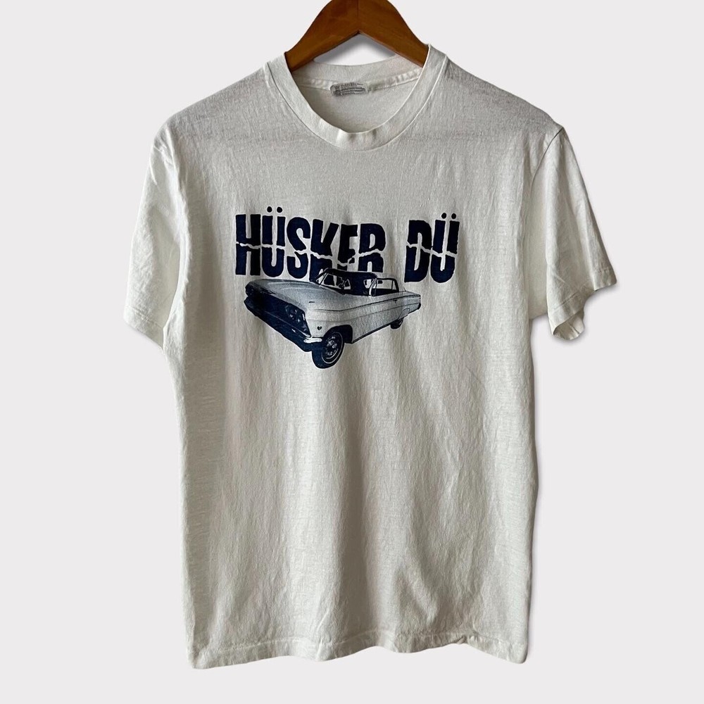 Husker Du Vintage Tour Band Punk Rock White T-shirt Unisex reprint VN2147