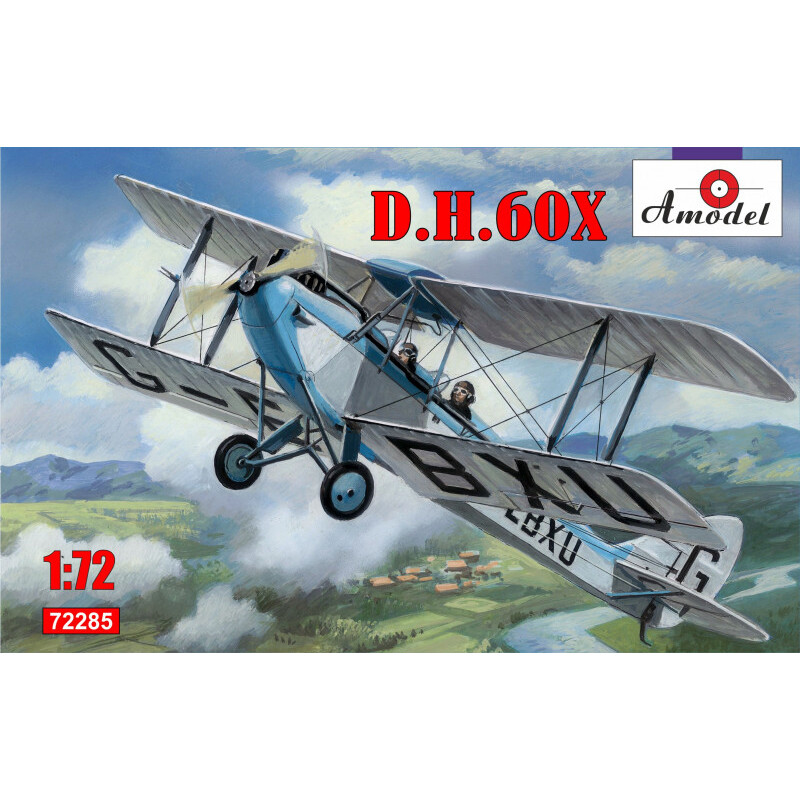 AMODEL 72285 de Havilland DH.60X Scale Aircraft Biplane 1/72 - Plastic model kit