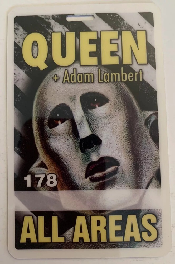 Queen Adam Lambert 2013 All Areas Extravaganza Concert Backstage Pass Laminate