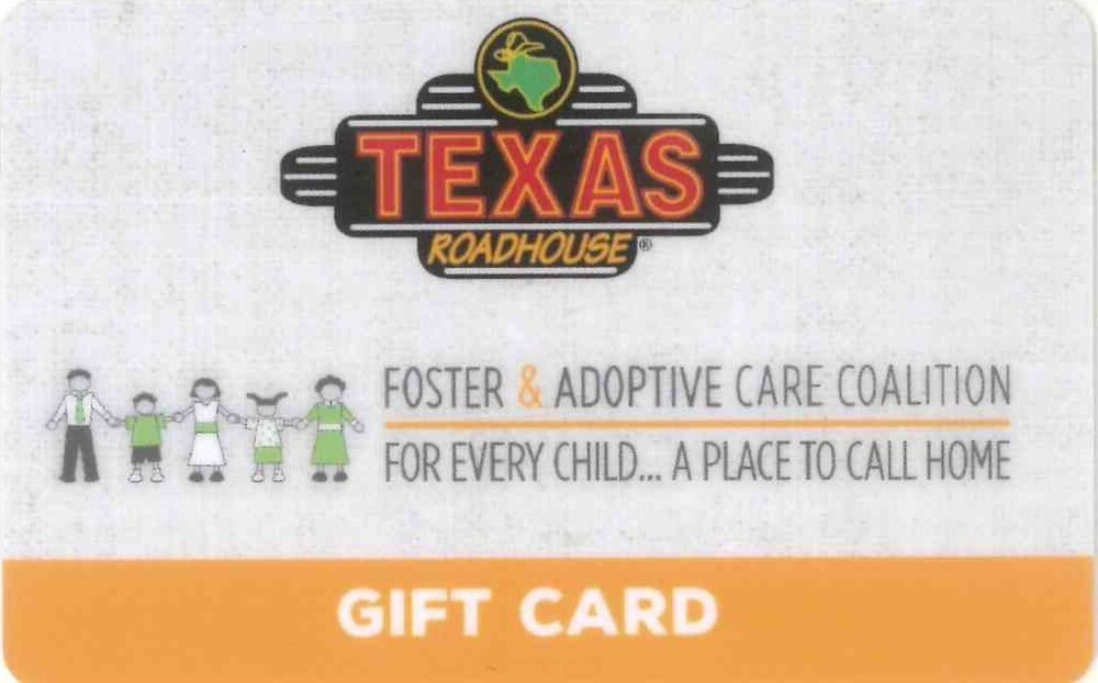 Gift Card: Texas Roadhouse Foster & Adoptive Care Coalition (USA) (used)-image