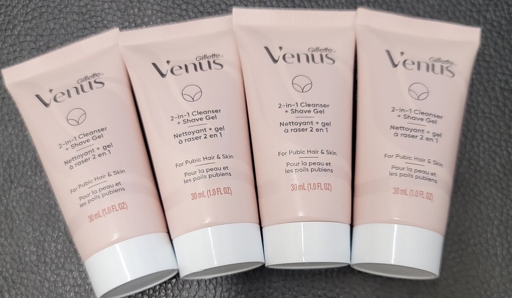 Venus 2-in-1 Cleanser + Shave Gel NEW Travel Size 1 oz 4 pack