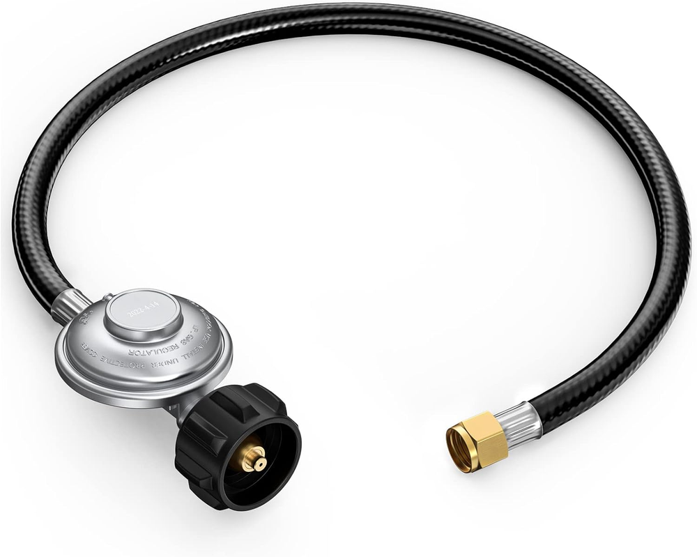 Regulador de propano con manguera, regulador de gas de baja presión de 2 pies 0-1 psi para parrilla