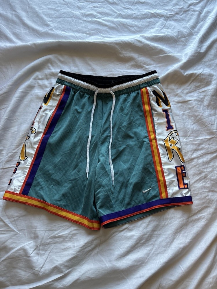 Nike Dri-FIT Men's Teal White Black Athletic Basketball Shorts Mesh Size M