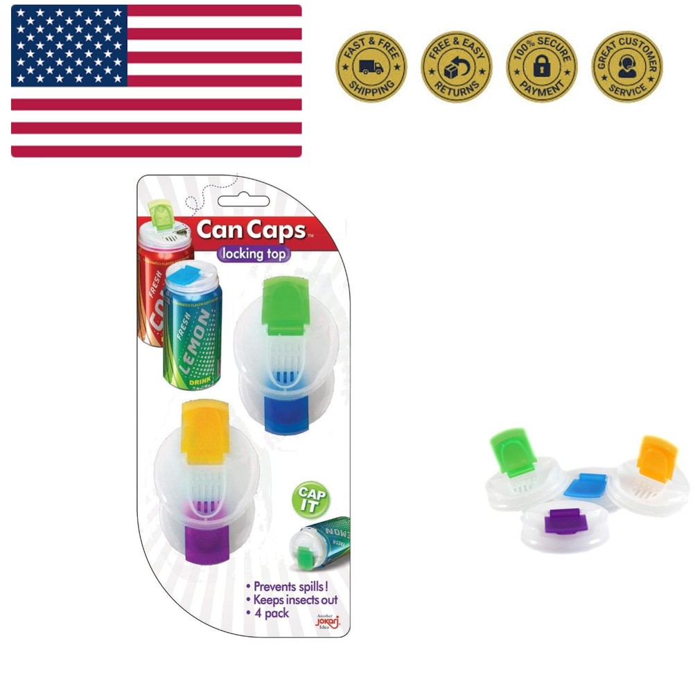 Soda Can Covers 4 Pack for Carbonated Water or Soft Drink - Best Beer Cans Co...