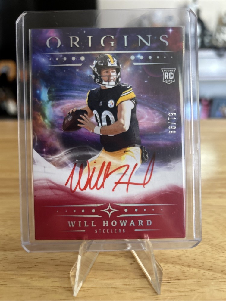 2025 Panini Origins Will Howard Rookie Auto RC /99 #120 Steelers On Card Auto ￼