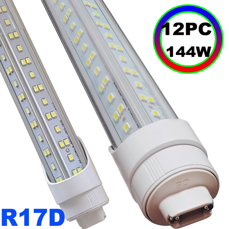 12 Pack R17D HO T8 8Ft Led Tube Light Bulbs 144W 8 FOOT 8' Led Shop Light 6500K