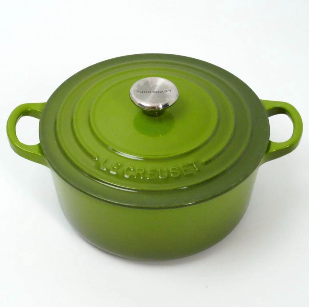Le Creuset 18cm Round Spinach Enameled Cast Iron Cocotte