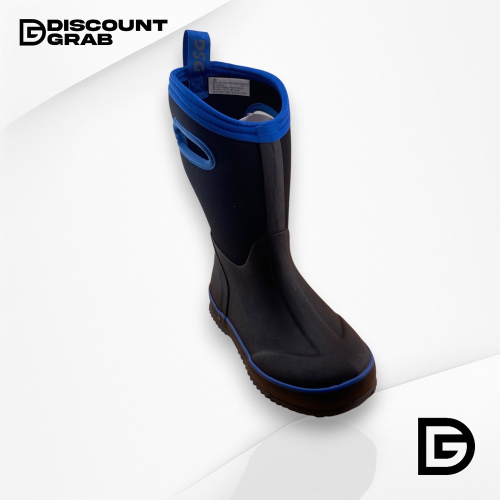 DSG Kids’ Snowbound Winter Boots – Size 12K – Black/Blue (New/Open Box)