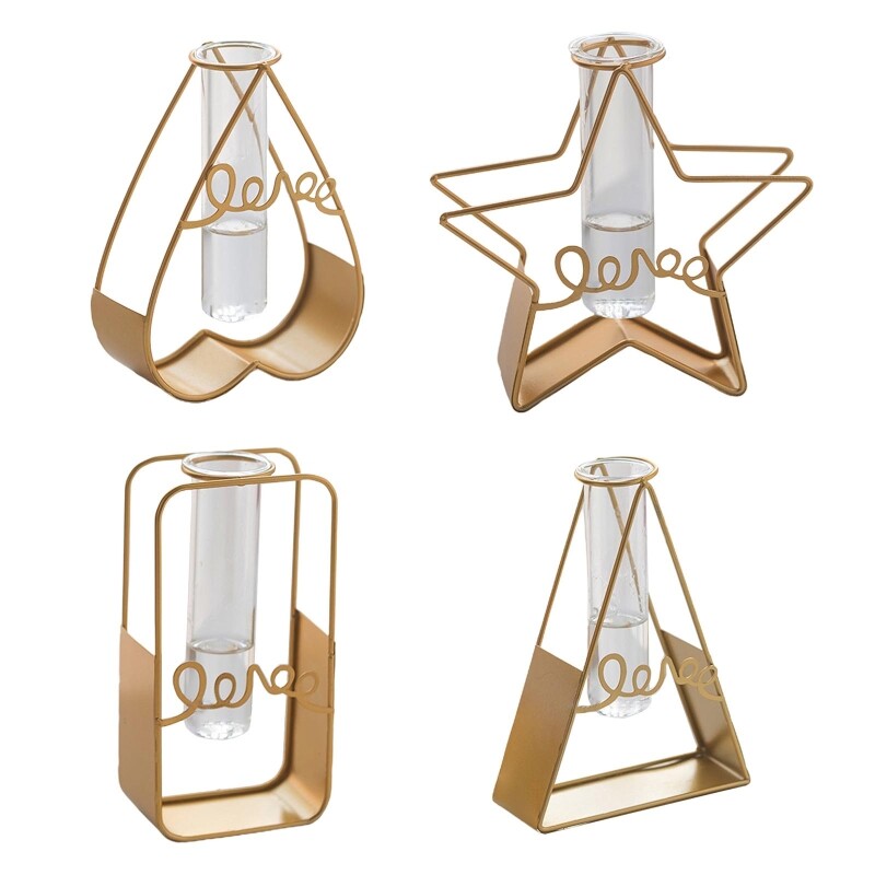 Modern Geometric Hydroponic Vase Flower Vases for Centerpieces Plant Lover Gifts