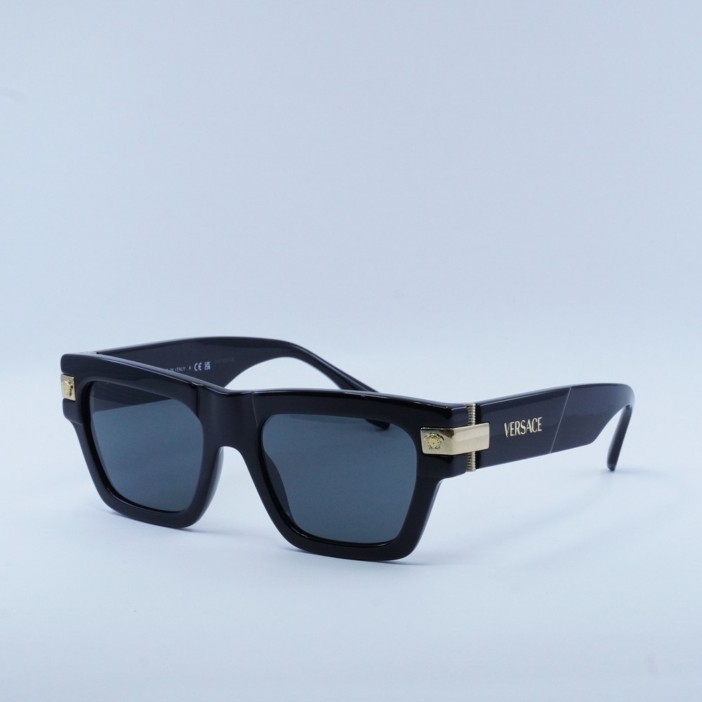 VERSACE VE4464 GB1 87 Black Frame Grey Lenses Men's 55/20 145 Sunglasses NEW
