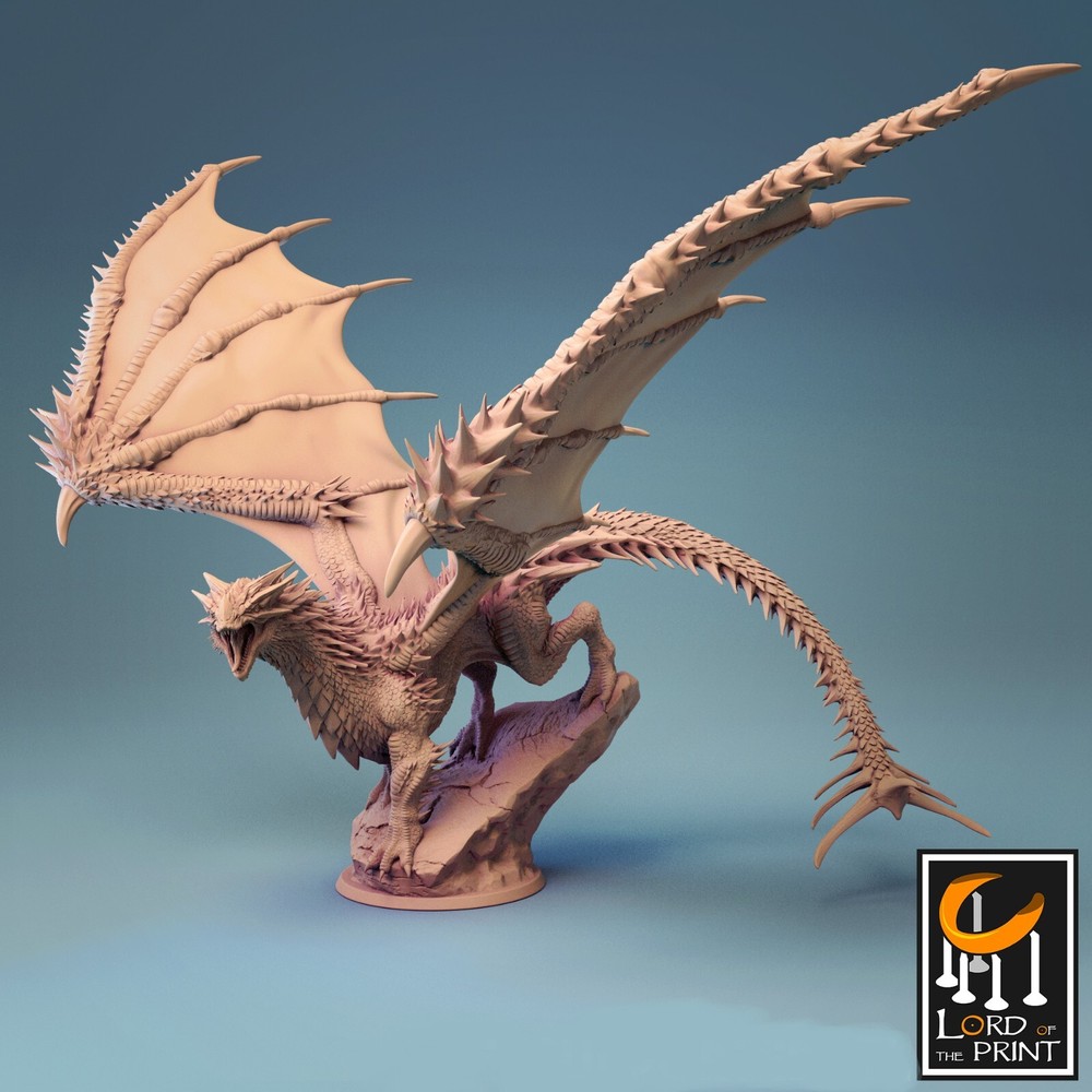 Young Red Dragon DnD RPG Pathfinder Tabletop Miniature