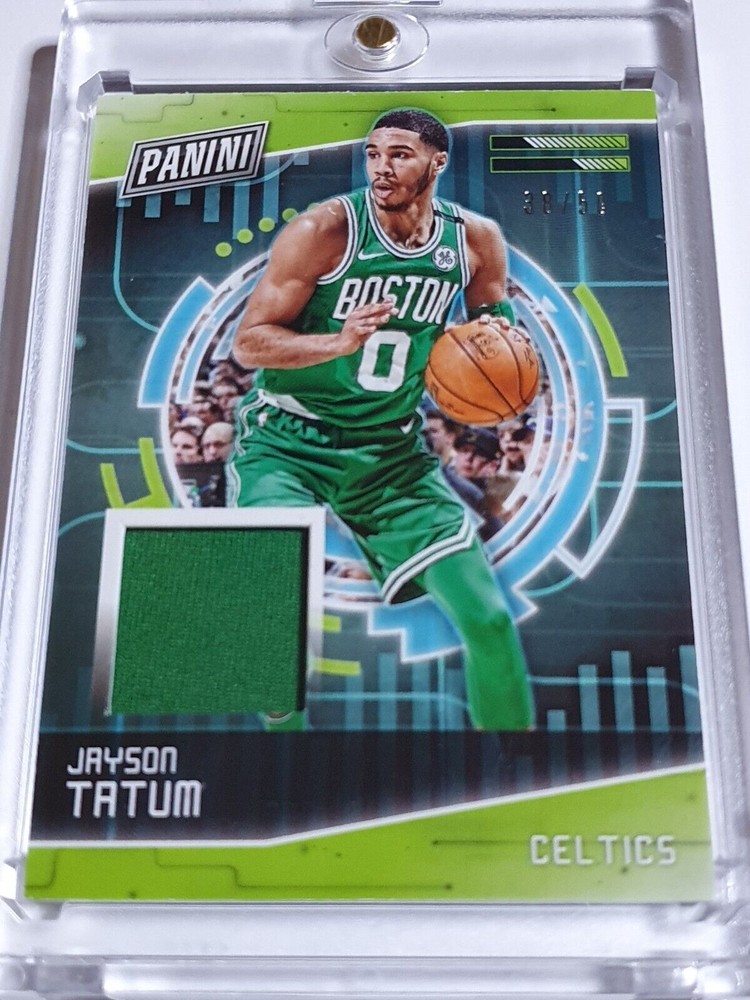 2018 Panini Cyber Monday Jayson Tatum #PATCH /50 Game Worn Jersey - Rare-image