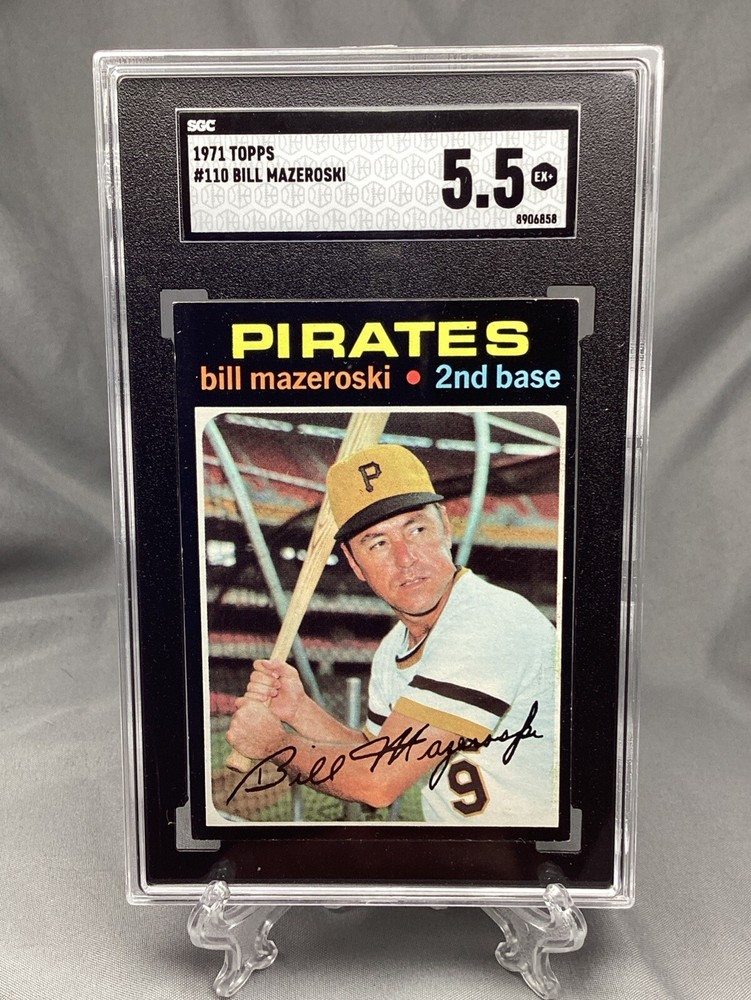 1971 Topps Bill Mazeroski SGC 5.5 PSA Graded Pittsburgh Pirates Baseball Card  