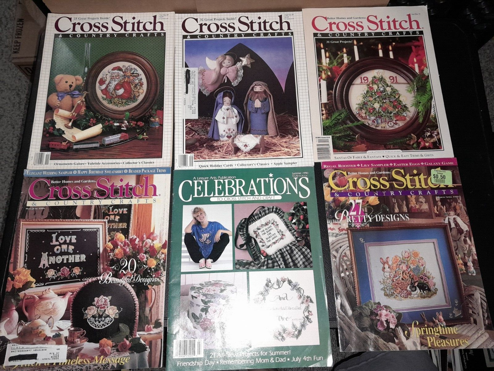 Lot of 27 Counted Cross Stitch Magazines For the Love of Cross Stitch etc. VTG