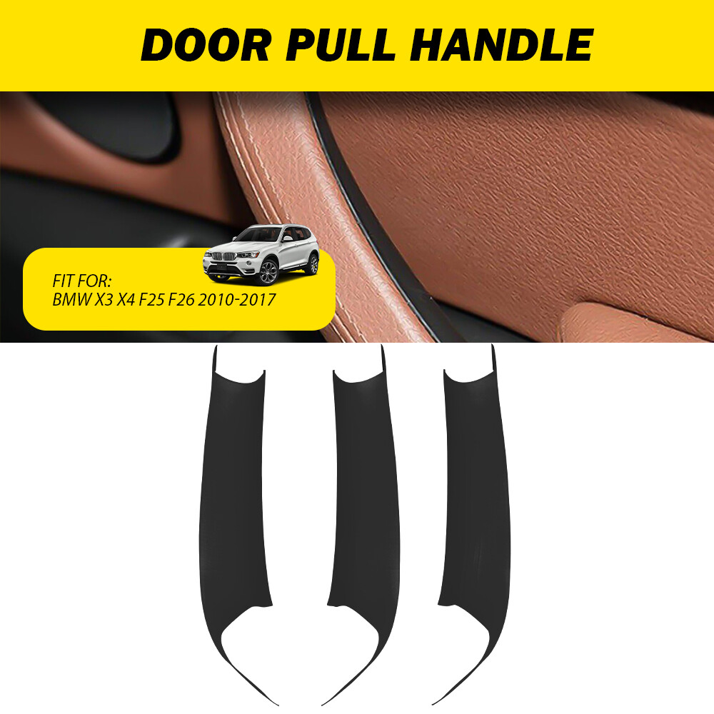 3x Left & Right Interior Door Handle Panel Trim For BMW X3 X4 F25 F26 2010-2017