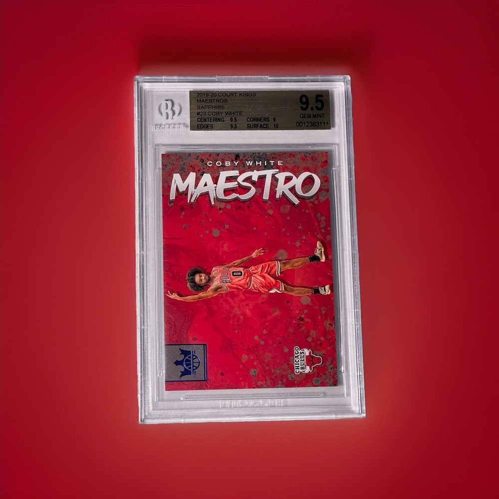 2019-20 Panini Court Kings #23 Coby White Rookie RC Maestro BGS 9.5 Color Match