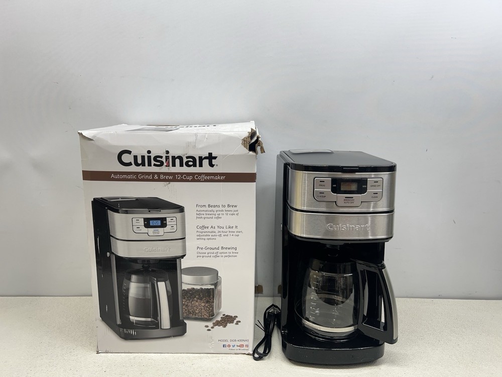 Cuisinart 12-Cup Grind & Brew Auto Coffeemaker in Black Stainless Steel