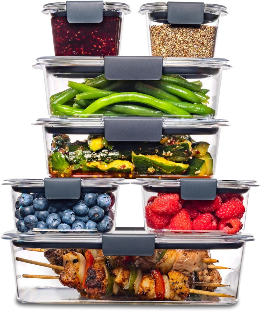 BPA-Free Brilliance Food Storage Containers with Secure Lids