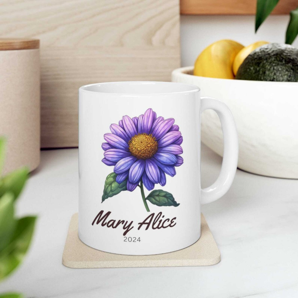 September Birth Flower Mug Personalized Coffee Mug Custom Mug Mother's Day Gift