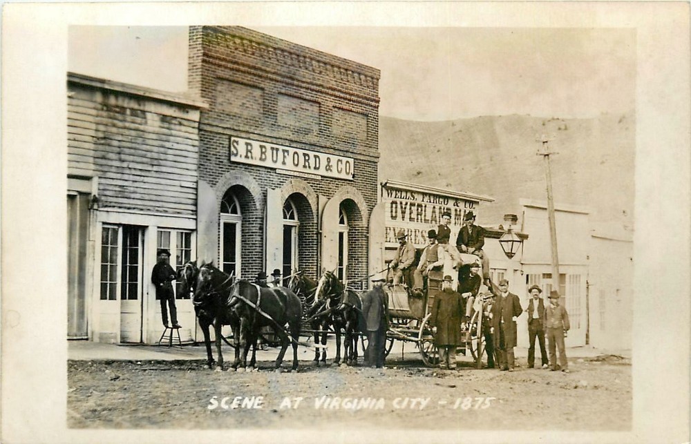 1950s Virginia City Montana Repro 1875 Image RPPC Postcard 25-114225