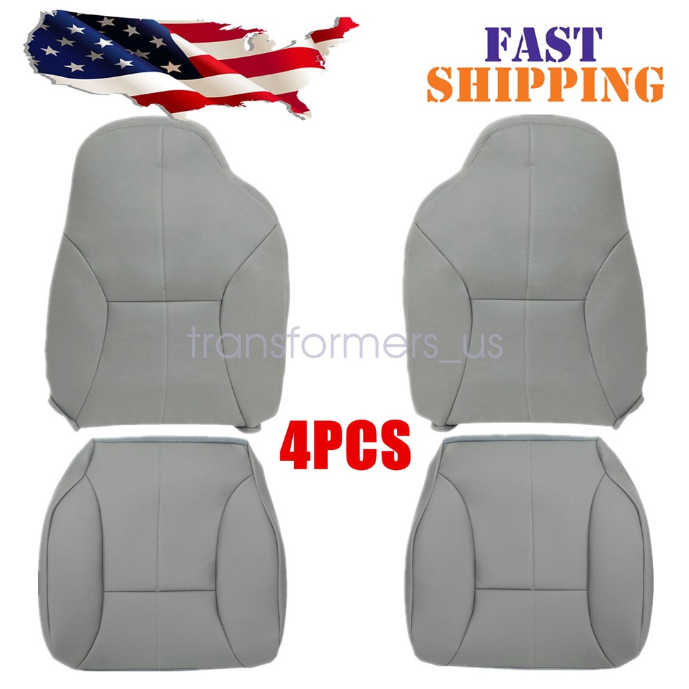 For 1998-2002 Dodge Ram 1500 2500 SLT Driver & Passenger Leather Seat Cover Gray