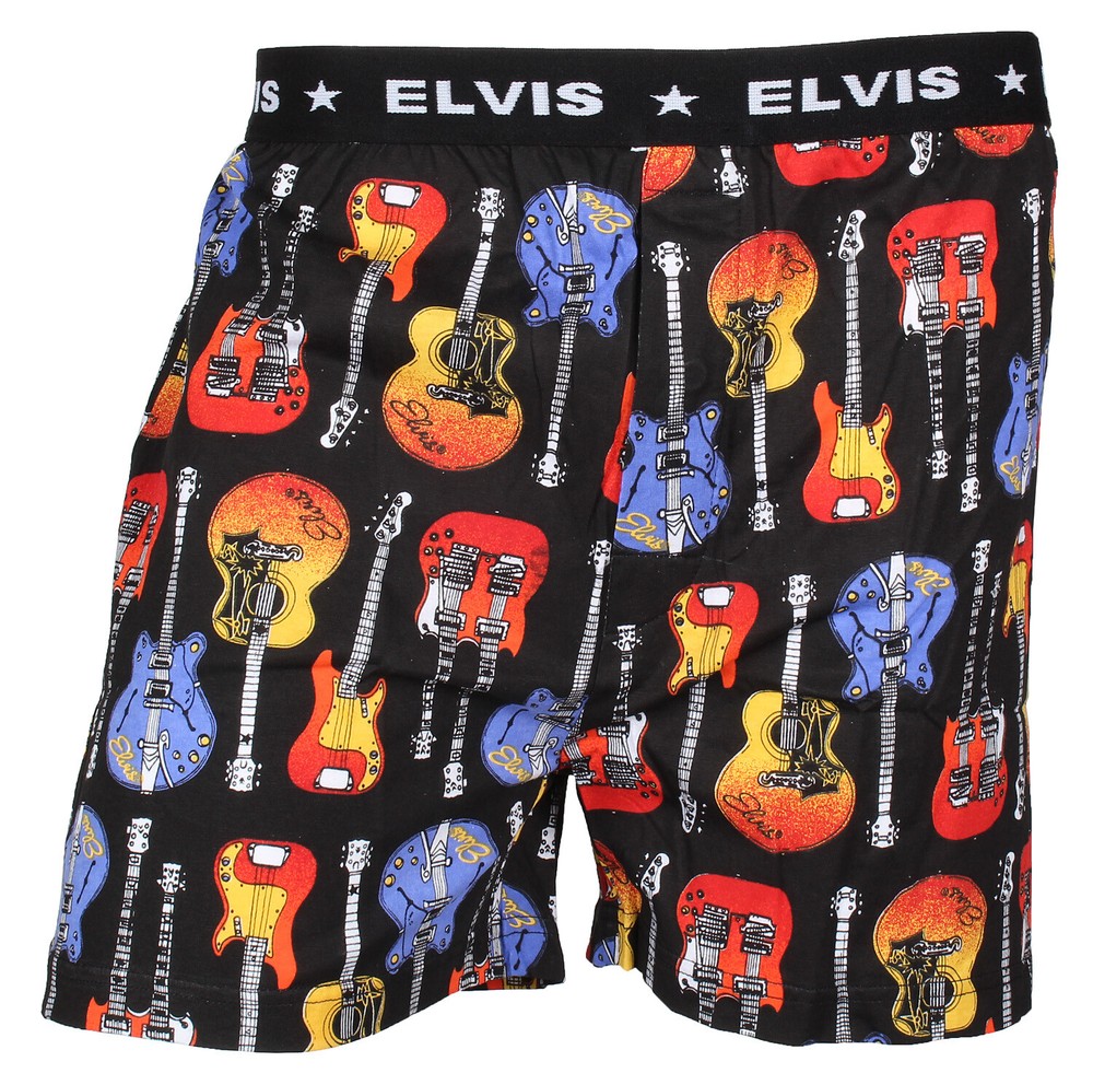Intimo Men's Elvis Presley Guitar Cotton Boxer Underwear (Small)