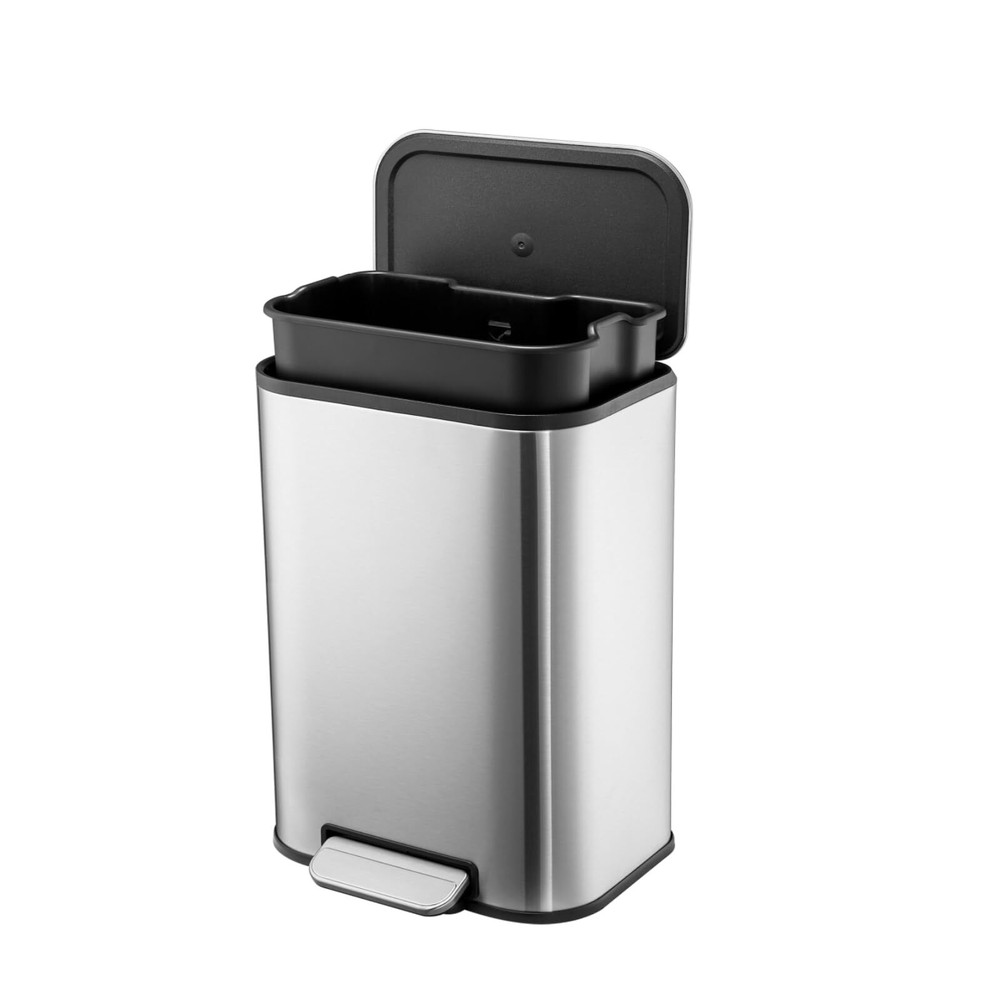 12 Liter Bathroom Trash Can, 3.2 Gallon Garbage Can, Small Step On Trash Can ...