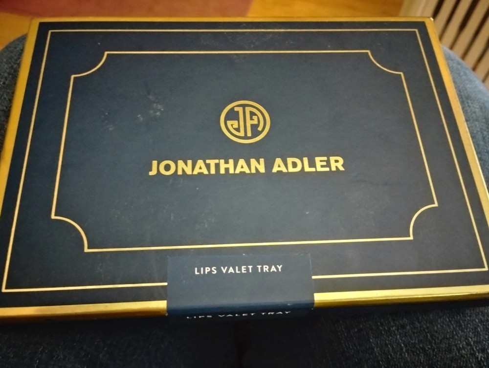 Jonathan Adler white and gold lips valet tray with gift box