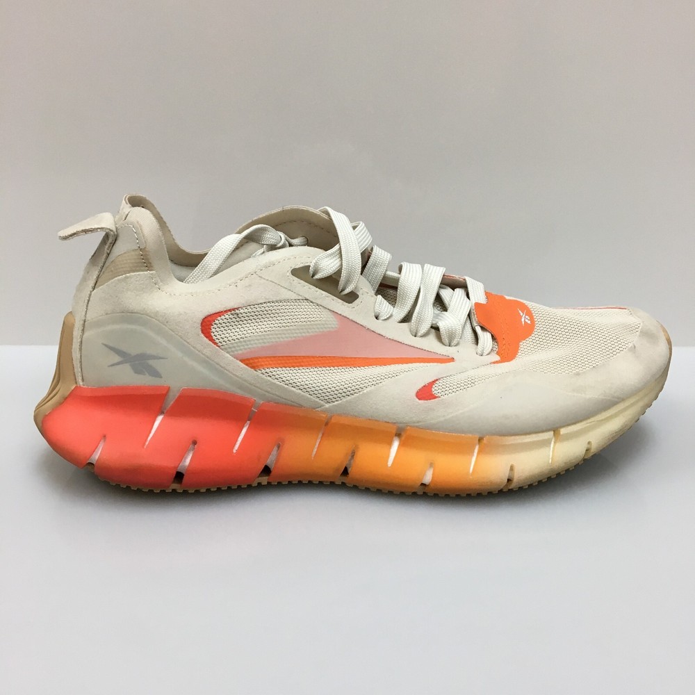 Reebok Zig Kinetica Horizon Shoes 7 Women Beige Athletic Running Sneakers FW6269