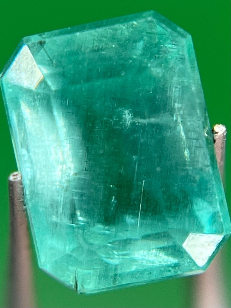 2.17 Ct Natural Green Emerald – Emerald Cut Loose Gemstone 8.58 x 6.22EM58