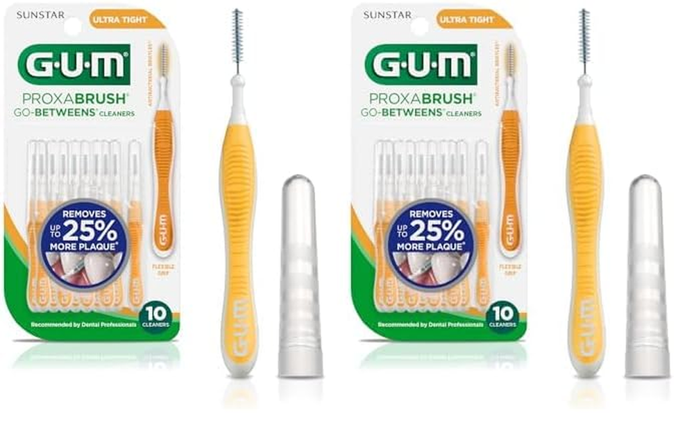 Proxabrush Go-Betweens Ultra Tight Interdental Brushes for Plaque Removal Pack of 10
