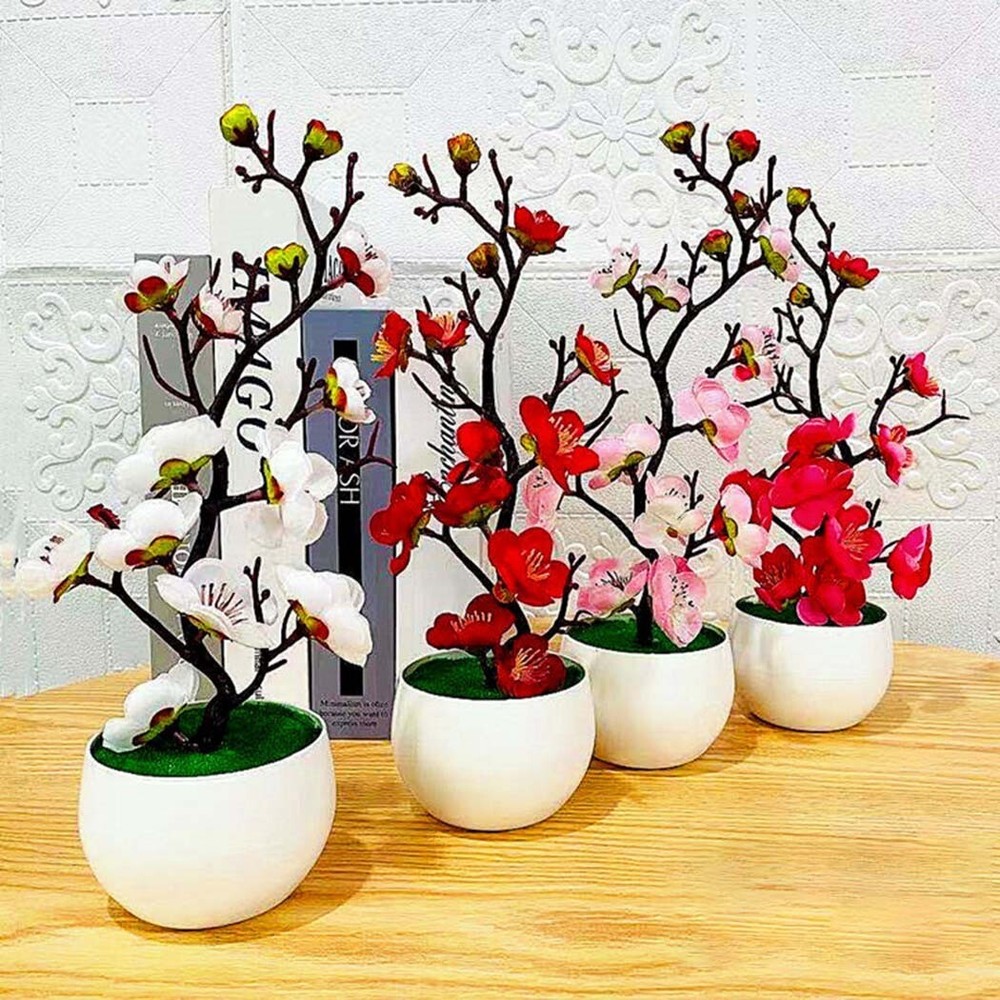 Outdoor Flower Fake False Plants Flowers Artificial Garden Decoration With Pot