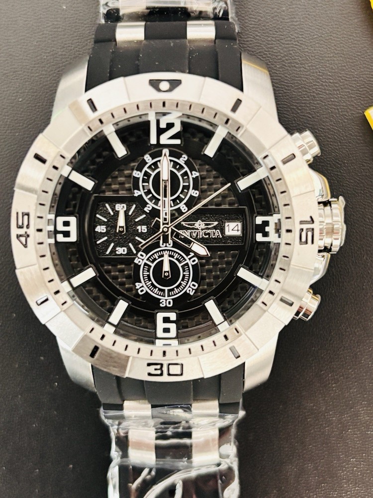 Invicta Pro Diver SCUBA Men's Quartz Watch 50mm Steel/Black 24962 NIB