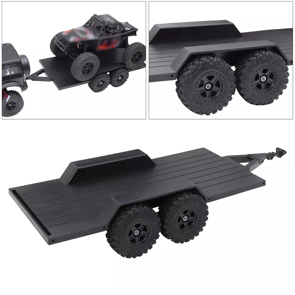 ABS Trailer w/ Trailer Hitch MN WPL Upgrade Parts For 1/18 TRX4M RC Crawler Car