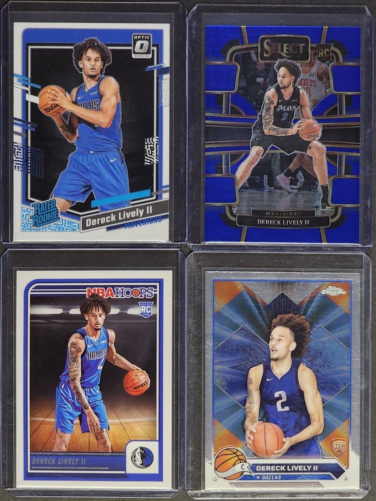 Dereck Lively II 4-Card RC Lot Featuring All-Star Dallas Mavericks Rookie