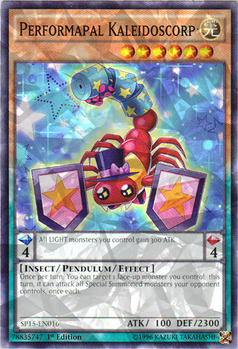 Performapal Kaleidoscorp SP15-EN016 Shatterfoil 1st Ed x3 NM Yugioh Card