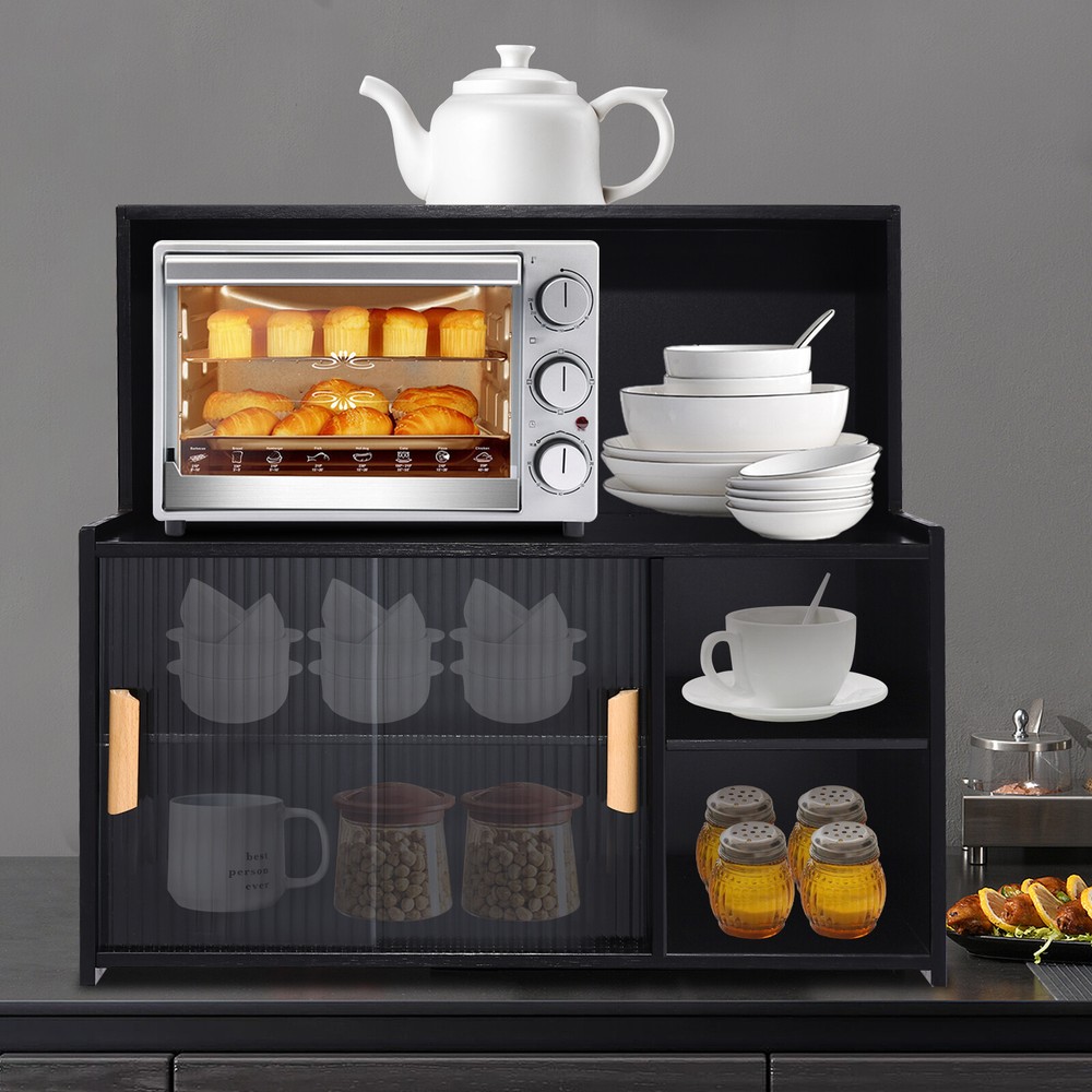 Freestanding 26.4x11x24 Inch Kitchen Pantry Cabinet with Countertop Storage