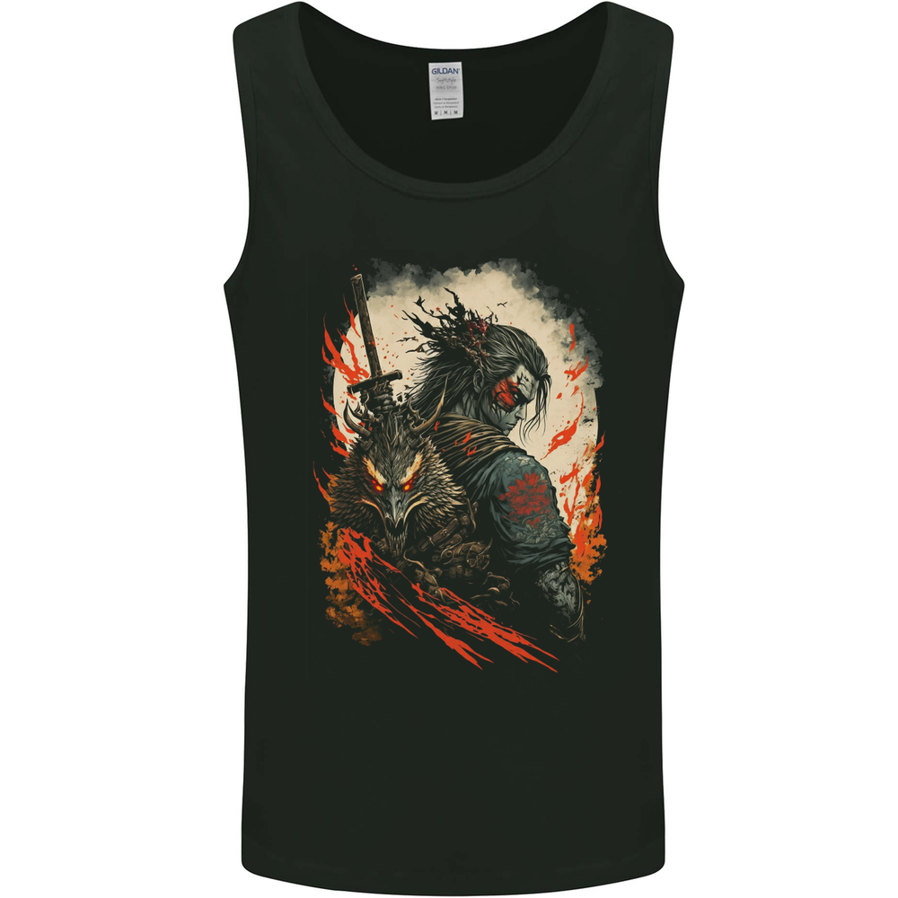 Dark Samurai Fantasy Warrior Mens Vest Tank Top