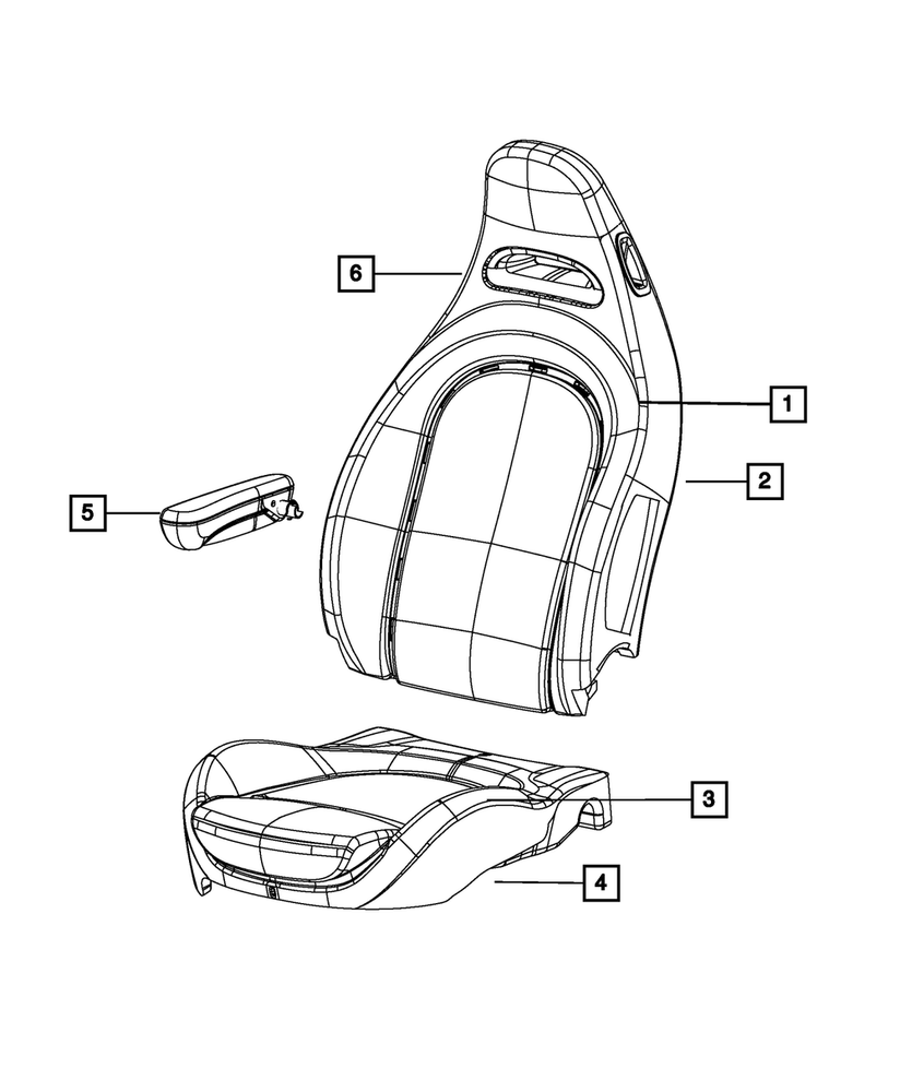 Genuine Mopar Front Seat Cushion Cover Right 1YT20JRCAA