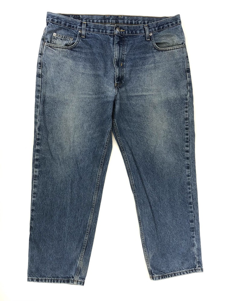 Men's Straight Fit Jeans 40x29 Blue Medium Wash 100% Cotton-image