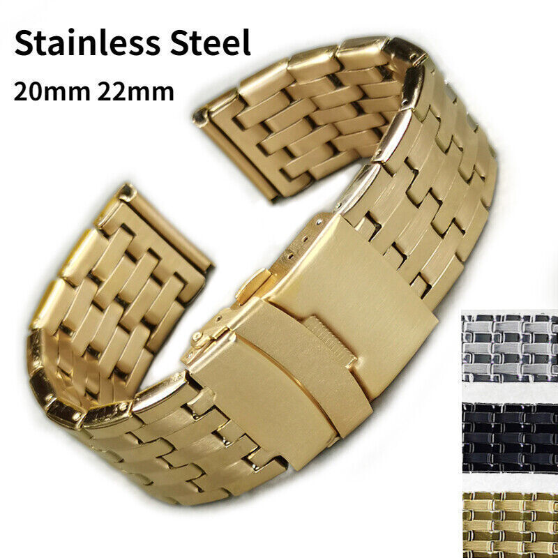 20mm 22mm Stainless Steel Watch Band Compatible with Oris Seiko Citizen