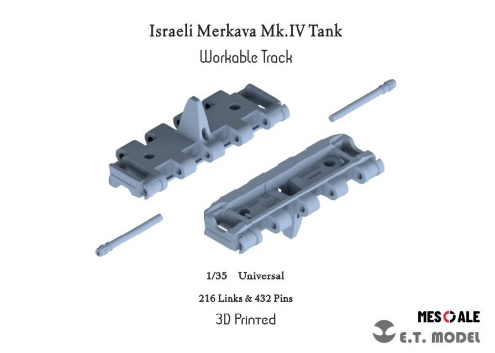 ET MODEL P35-024 1/35  Israeli Merkava Mk.IV Tank Workable Track(3D Printed)
