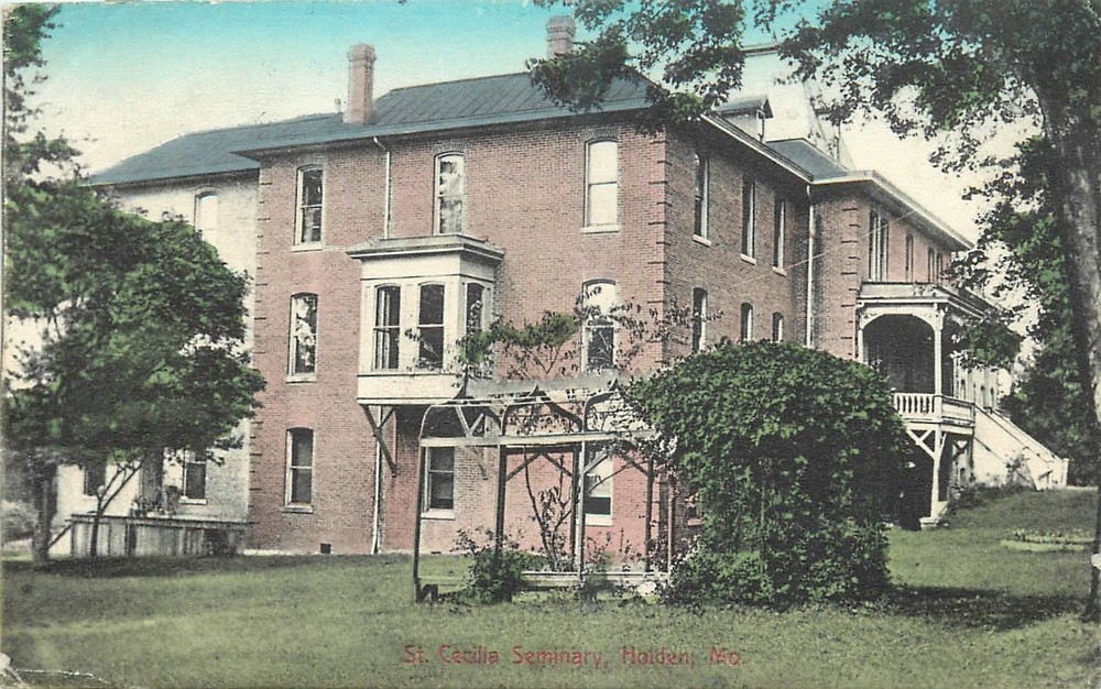 1910 Holden Missouri St. Cecila Seminary Mayhew occupation Postcard 25-8660