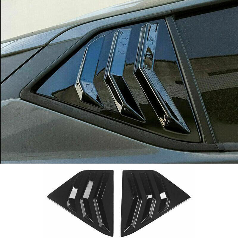 Side Vent Window Scoop Louver Cover Trim For Nissan Kicks 2017-21 Glossy Black