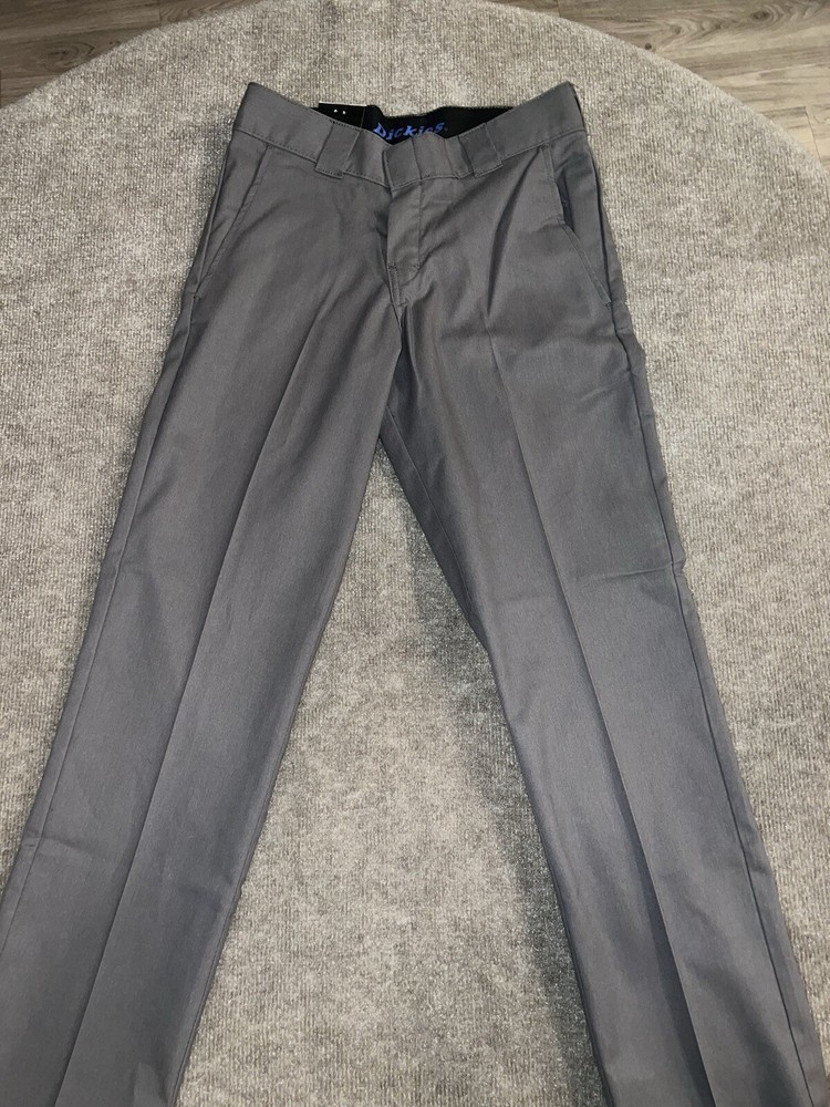 Dickies Flex Twill Work Pants Slim Fit Tapered Leg Men's 28X30 Gray