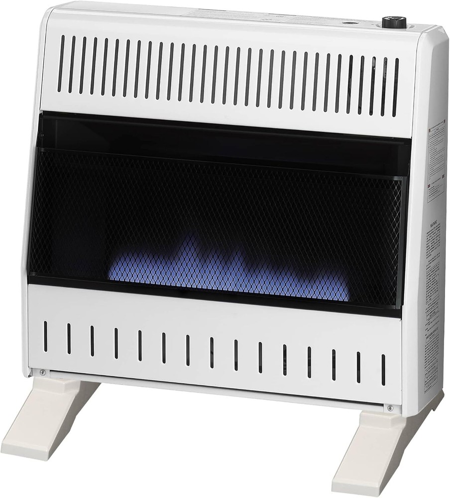 30,000 BTU Ventless Natural Gas Blue Flame Heater with Thermostat - 1400 Sq. Ft.