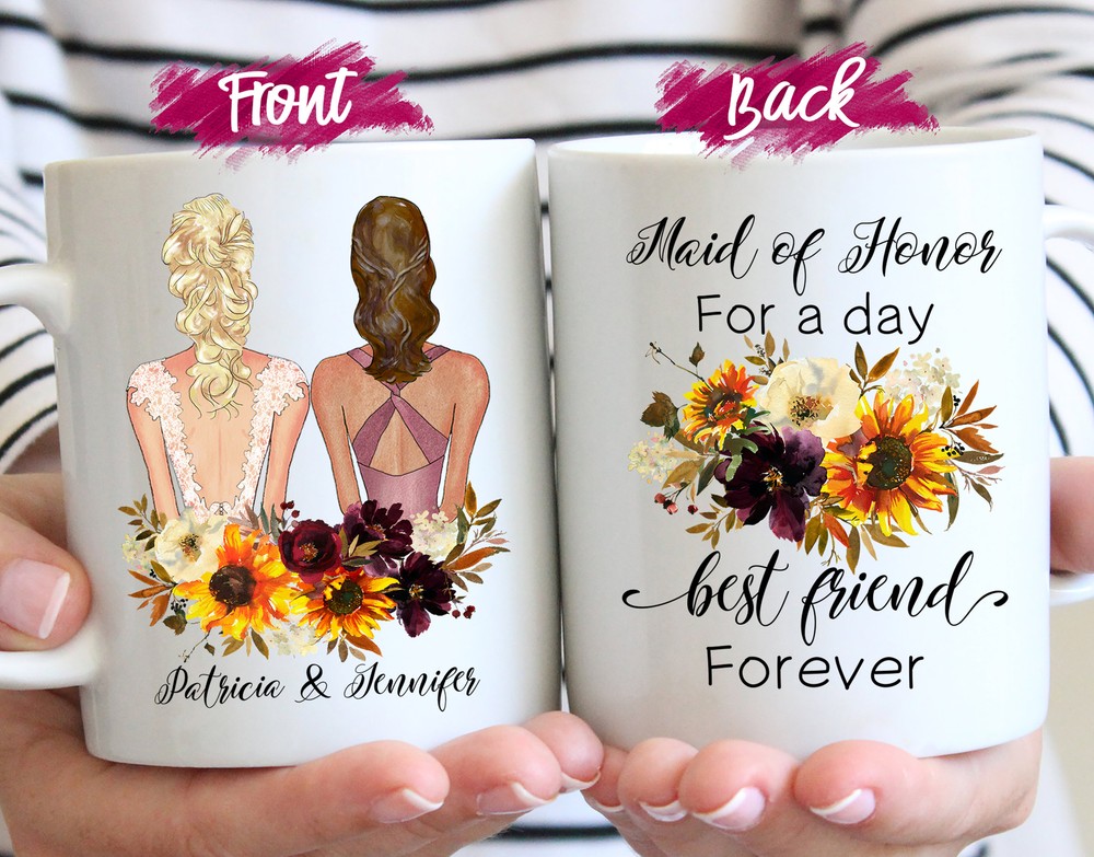Maid Of Honor Proposal Mug Bridesmaid Custom Mug Personalized Best Friends Gift
