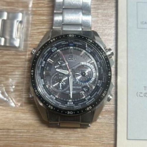 CASIO EDIFICE CHRONOGRAPH MEN’S EQS-500DB-1A1 Tough Solar Watch from Japan
