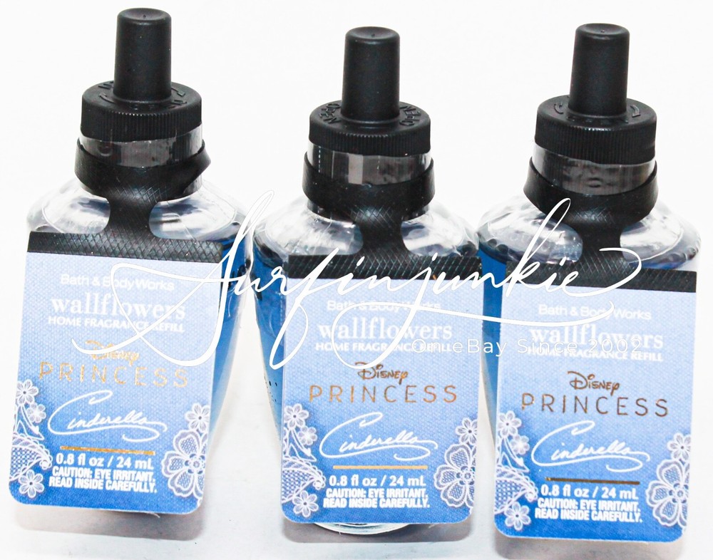 Bath & Body Works Disney Cinderella Princess Wallflower Plug Set 3pc Blue