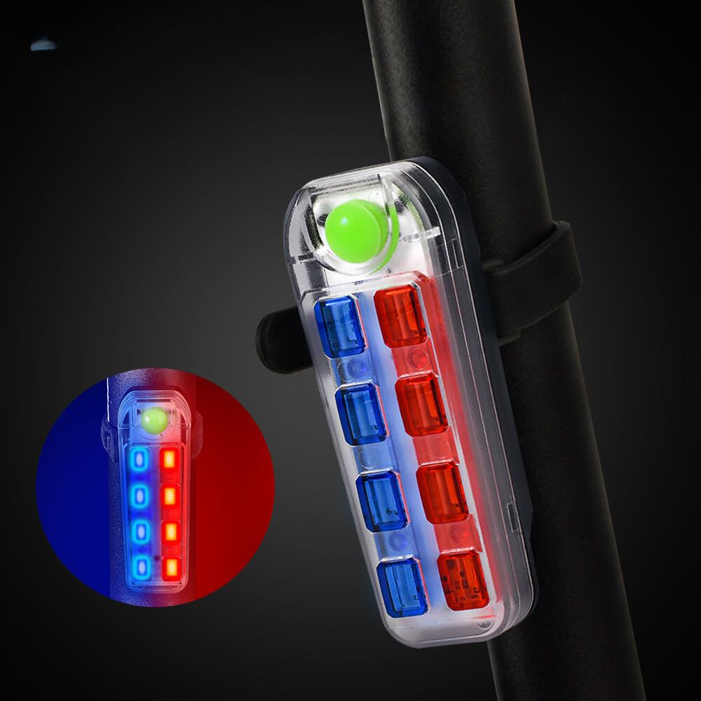 Bicycle Light Shoulder Police Light USB Rechargeable Flashing Warning Safety